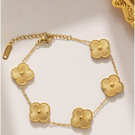 Anti tarnish Flower Bracelet