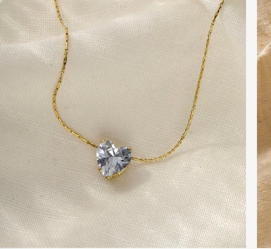 Heart Crystal Chain Anti Tarnish