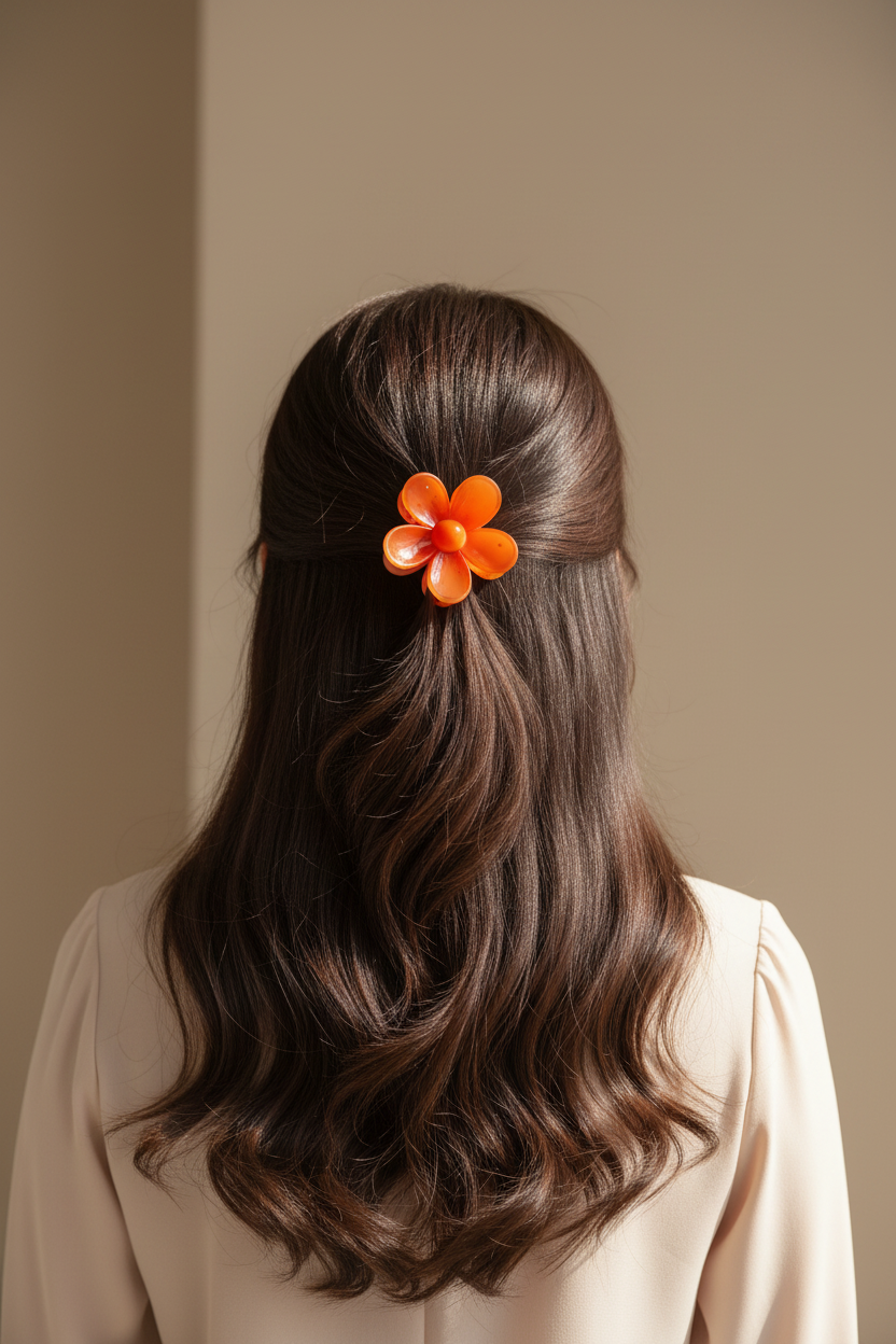Flower Shape Hair Catch Clip