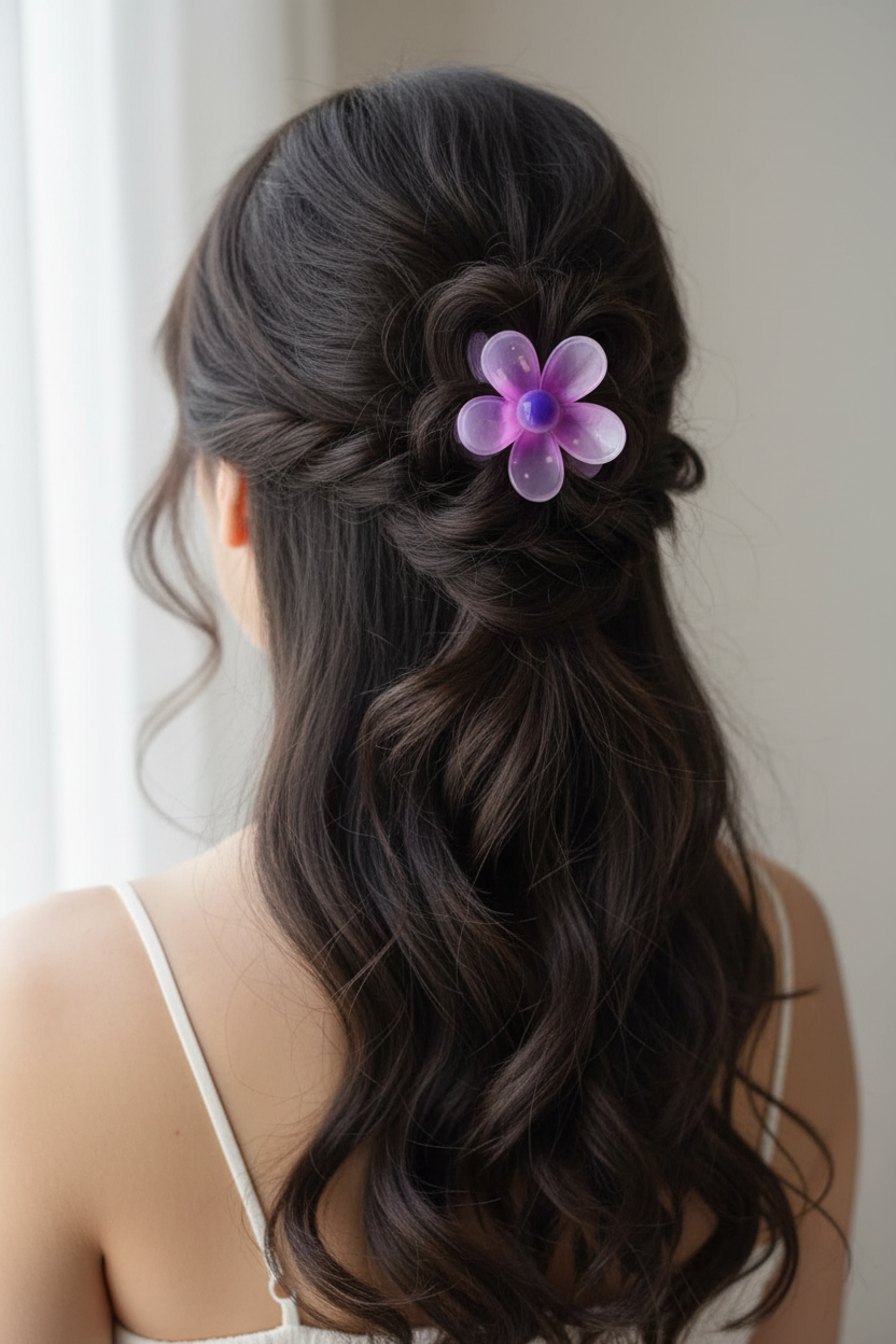 Flower Shape Hair Catch Clip