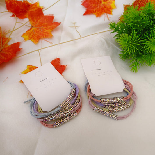Pastel Rhinestone Hair Ties