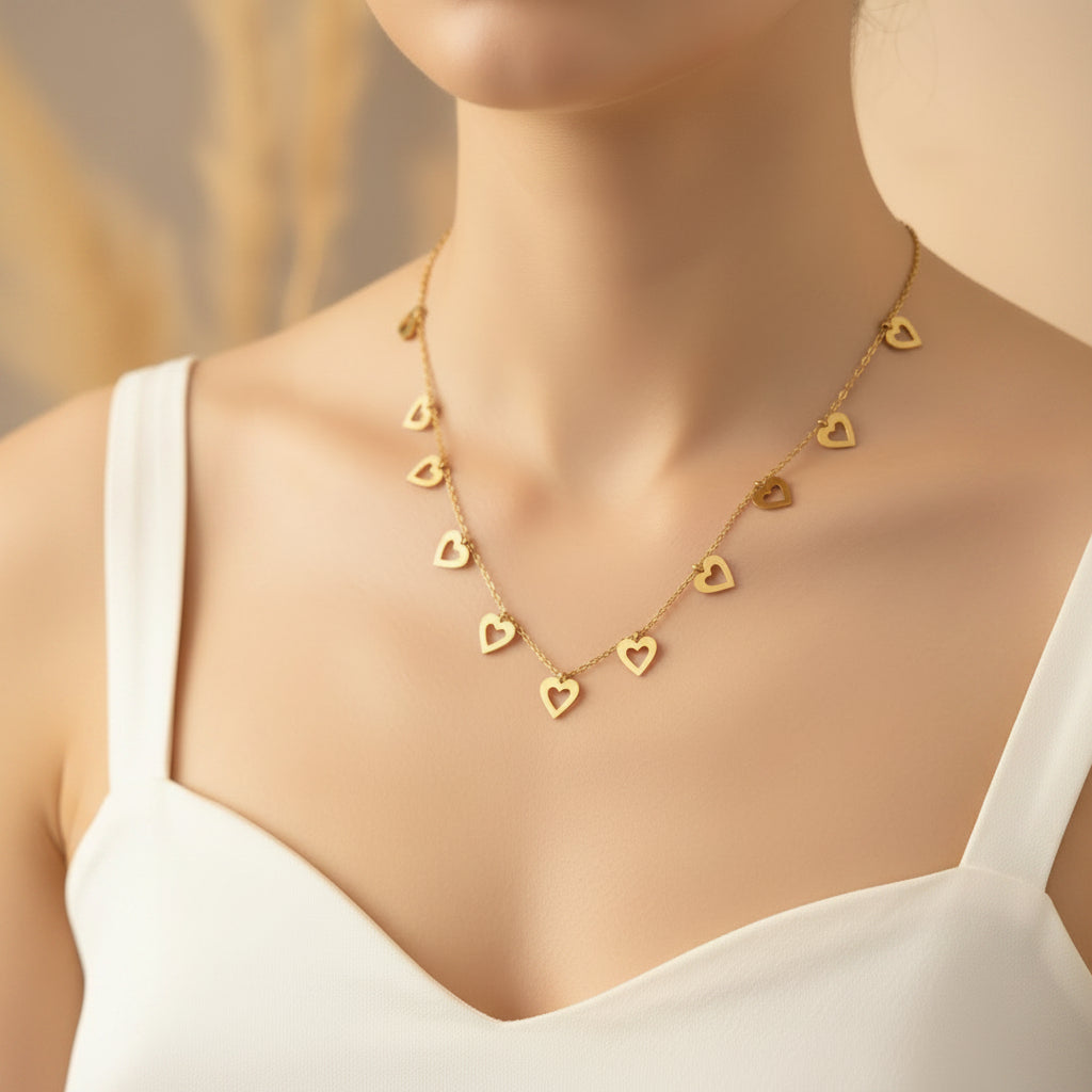 Gold Heart-Shaped Chain