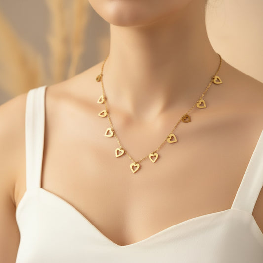 Gold Heart-Shaped Chain