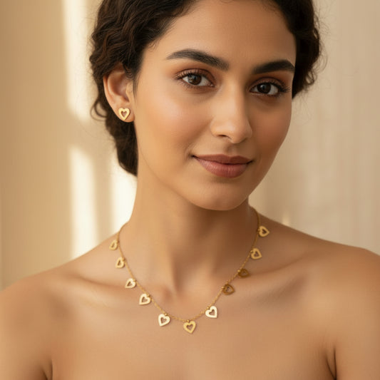 Gold Heart-Shaped Chain