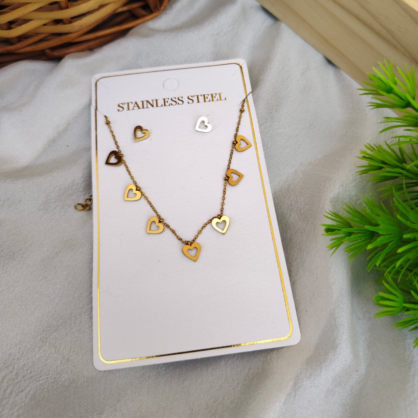 Gold Heart-Shaped Chain