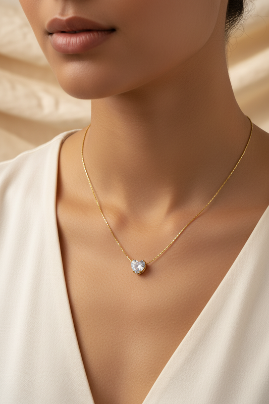 Heart Crystal Chain Anti Tarnish